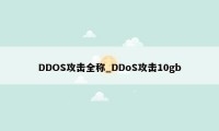 DDOS攻击全称_DDoS攻击10gb