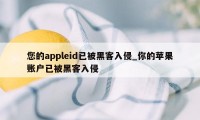 您的appleid已被黑客入侵_你的苹果账户已被黑客入侵