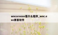 wncoreexe是什么程序_wnc.exe黑客软件