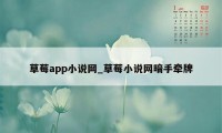 草莓app小说网_草莓小说网暗手牵牌