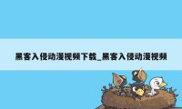 黑客入侵动漫视频下载_黑客入侵动漫视频