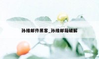 孙维邮件黑客_孙维邮箱破解