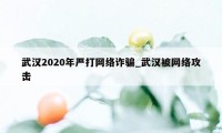 武汉2020年严打网络诈骗_武汉被网络攻击