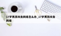 17岁男孩攻击网络怎么办_17岁男孩攻击网络