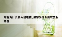 黑客为什么要入侵电脑_黑客为什么要攻击服务器