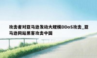 攻击者对亚马逊发动大规模DDoS攻击_亚马逊网站黑客攻击中国