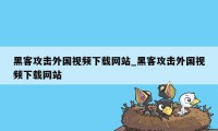 黑客攻击外国视频下载网站_黑客攻击外国视频下载网站