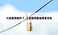 斗鱼服务器炸了_斗鱼服务器被黑客攻击